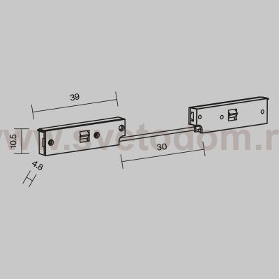 Комплектующие для трековой системы Maytoni TRA184CPC-1B-7.5 Accessories for tracks Levity
