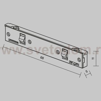 Комплектующие для трековой системы Maytoni TRA184IPC-1B Accessories for tracks Levity