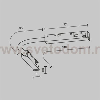 Комплектующие для систем освещения с токоведущими элементами Technical TRA239CS-42B