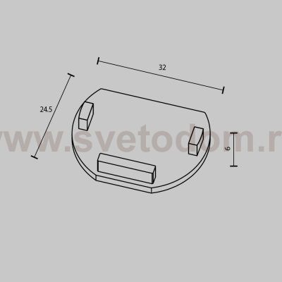 Комплектующие для трековой системы Maytoni TRAM034EC-R-41B Accessories for tracks Exility