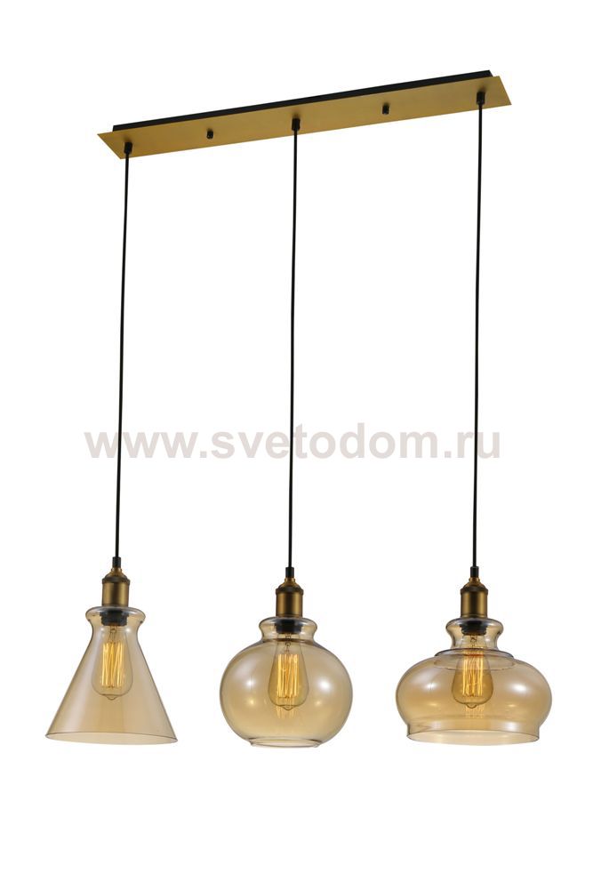 Светильник подвесной Crystal lux TRE SP3 L AMBER 3210/203L