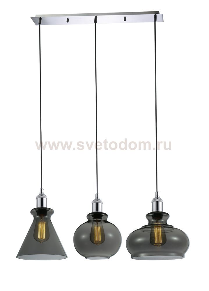 Светильник подвесной Crystal lux TRE SP3 L SMOKE 3211/203L