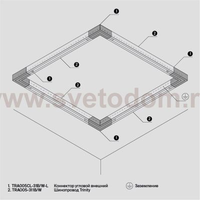Аксессуар для трекового светильника Maytoni TRX005-311B busbar trunking