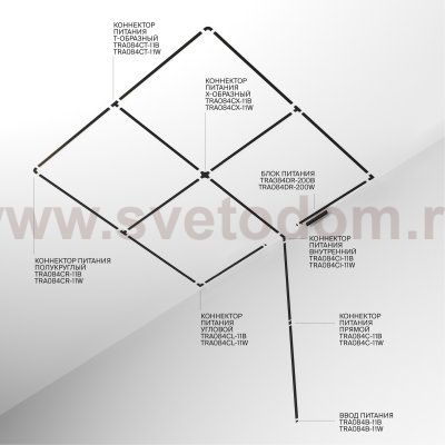 Шинопровод Maytoni TRX084EC-112B Busbar trunkings Radity