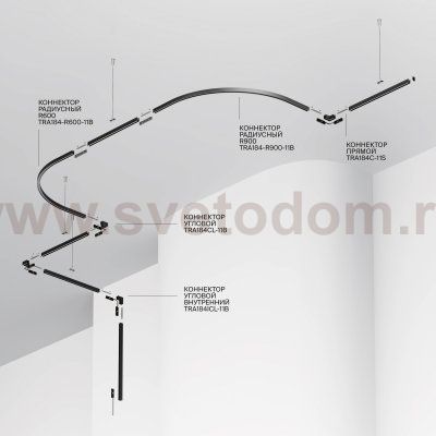 Шинопровод накладной/подвесной Technical TRX184-111B-1
