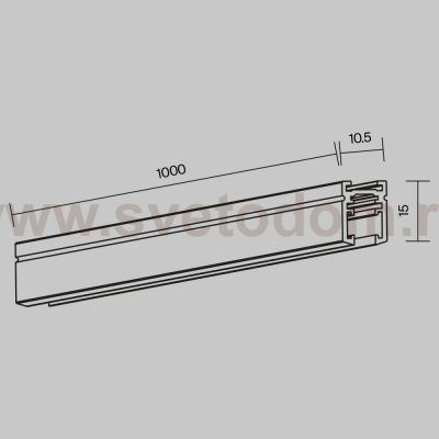 Шинопровод накладной/подвесной Maytoni TRX184-111B Busbar trunkings Levity