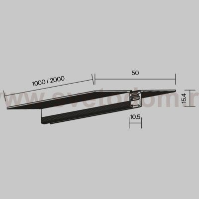 Шинопровод встраиваемый Maytoni TRX184-122B Busbar trunkings Levity