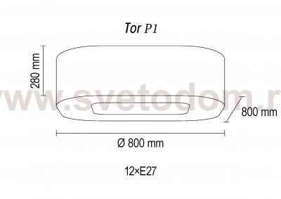 Потолочный светильник Tor P1 01 04g