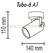 Светильник настенный Tubo6 A1 10, металл белый, H110мм/W140мм, 1xGU10 MR16/50W