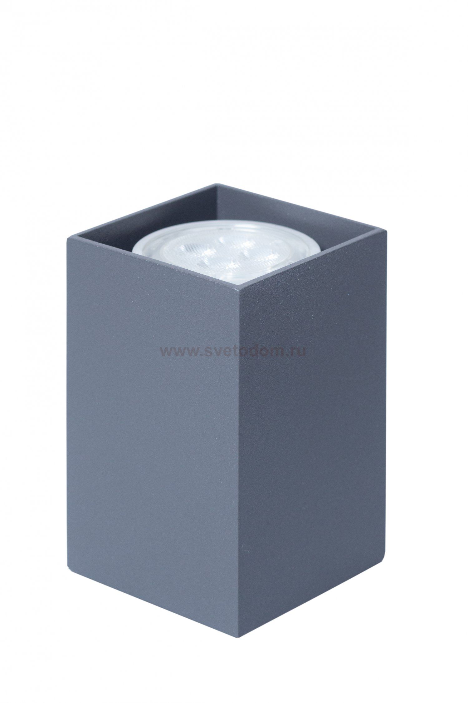 Светильник накладной Tubo6 SQ P1 11, металл серый, H95мм/60*60мм, 1 x GU10 MR16/50W