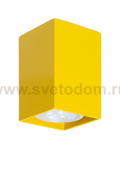 Светильник накладной Tubo6 SQ P1 16, металл желтый, H95мм/60*60мм, 1 x GU10 MR16/50W