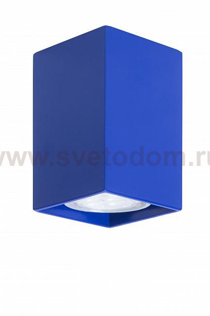 Светильник накладной Tubo6 SQ P1 19, металл синий, H95мм/60*60мм, 1 x GU10 MR16/50W