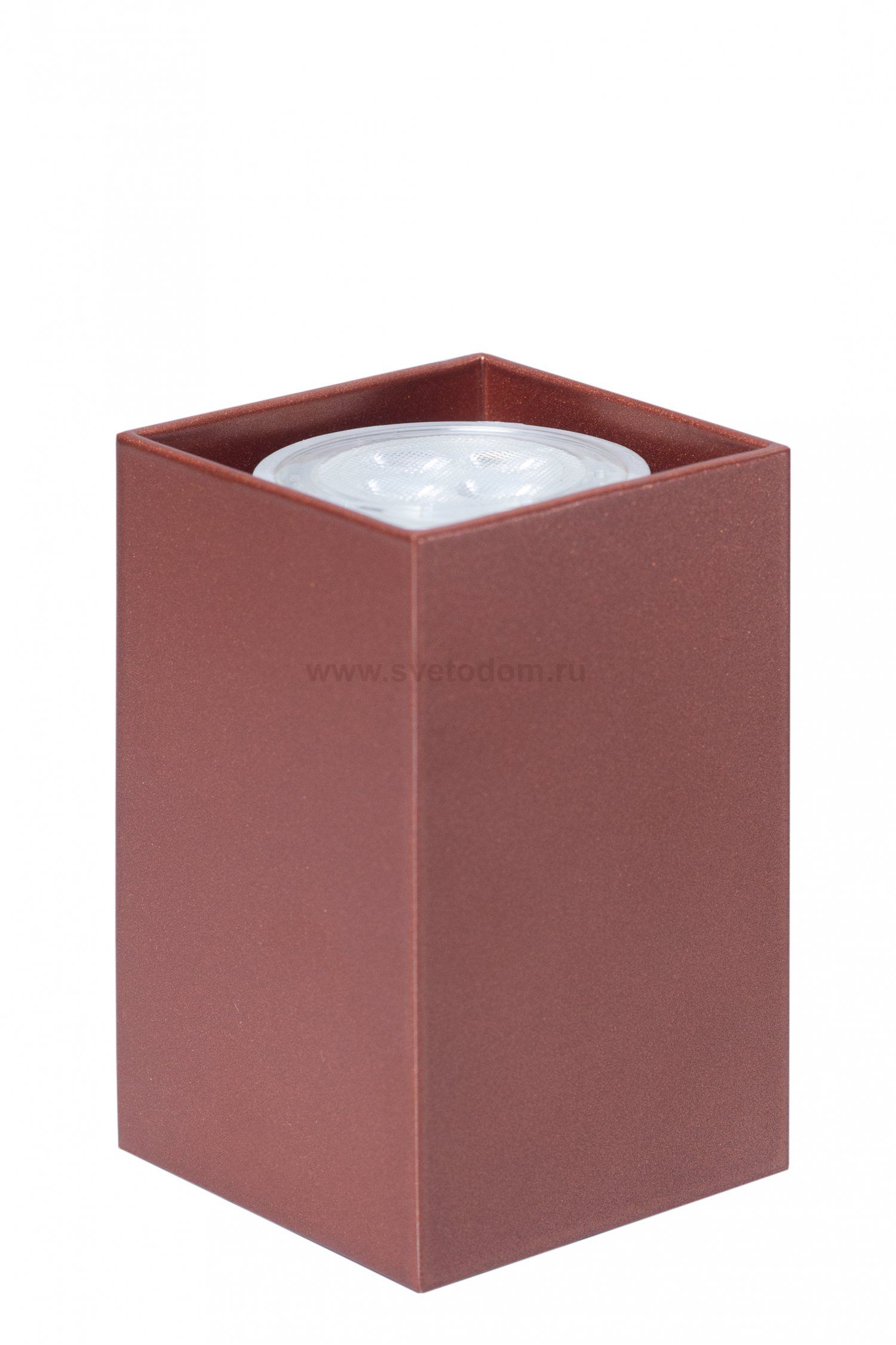 Светильник накладной Tubo6 SQ P1 20, металл медь, H95мм/60*60мм, 1 x GU10 MR16/50W