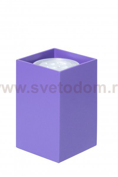 Светильник накладной Tubo6 SQ P1 22, металл сиреневый, H95мм/60*60мм, 1 x GU10 MR16/50W