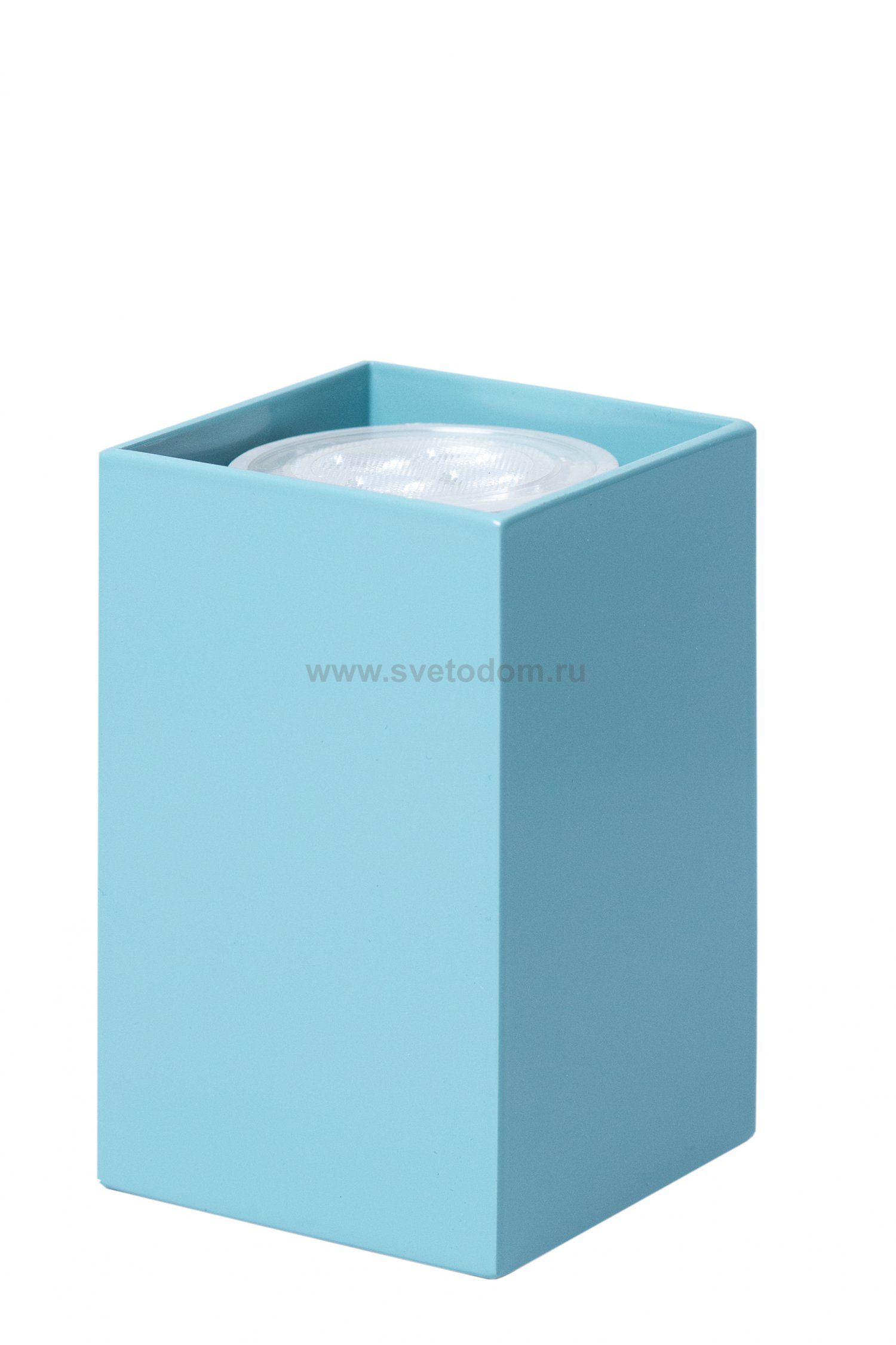 Светильник накладной Tubo6 SQ P1 25, металл морская волна, H95мм/60*60мм, 1 x GU10 MR16/50W