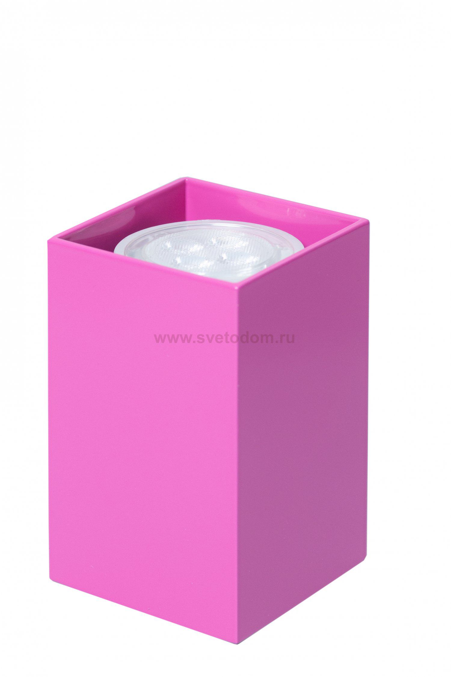 Светильник накладной Tubo6 SQ P1 28, металл розовый, H95мм/60*60мм, 1 x GU10 MR16/50W