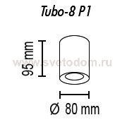 Потолочный светильник Tubo8 P1 29,Металл,светло-голубой,D8/H9.5,1xGU10/50W