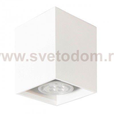 Светильник накладной Tubo8 SQ P1 10, металл белый, H95мм/L80мм, 1 x GU10 MR16/50w