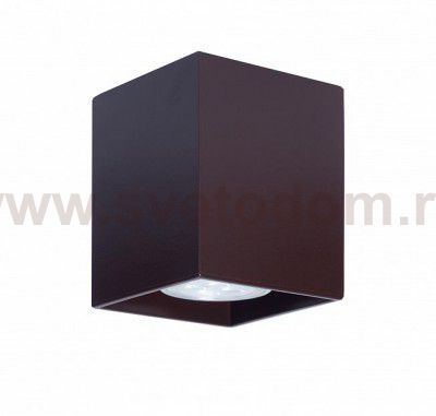 Светильник накладной Tubo8 SQ P1 15, металл коричневый, H95мм/L80мм, 1 x GU10 MR16/50w