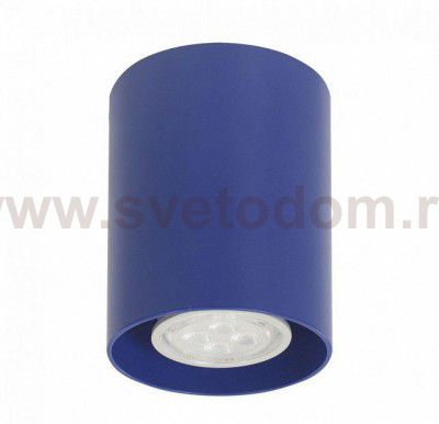 Светильник накладной Tubo8 SQ P1 19, металл синий, H95мм/L80мм, 1 x GU10 MR16/50w