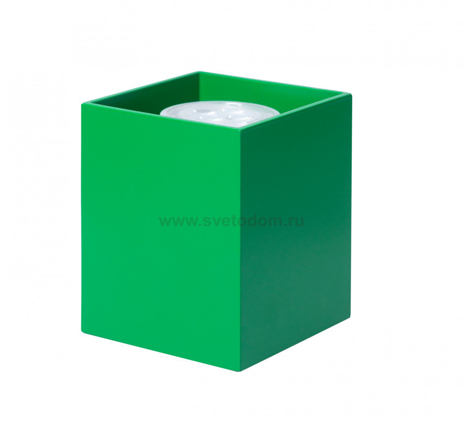 Светильник накладной Tubo8 SQ P1 31, металл зеленый, H95мм/L80мм, 1 x GU10 MR16/50w