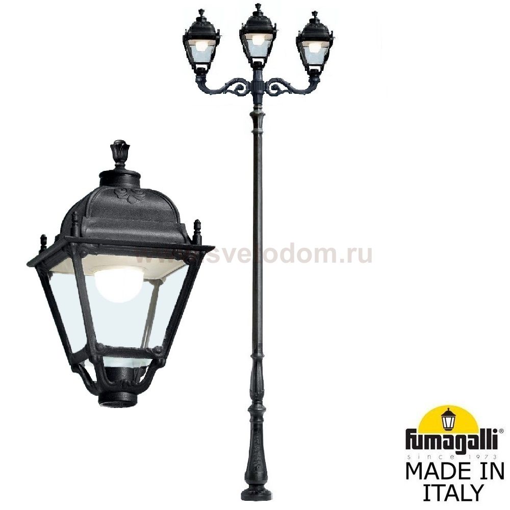 Парковый фонарь FUMAGALLI HOREB ADAM/SIMON 2L+1  U33.208.M21.AXH27