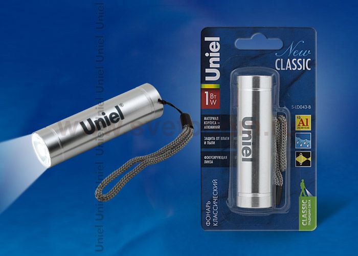 Фонарь Uniel S-LD043-B Silver