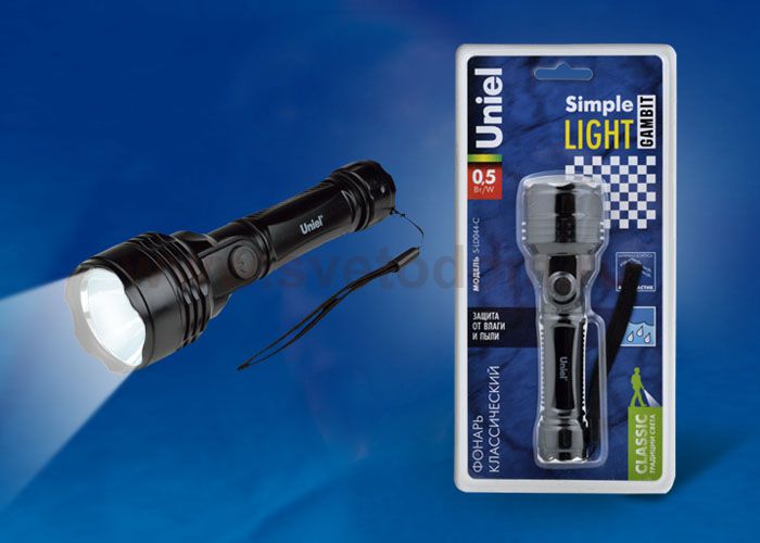 Фонарь Uniel S-LD044-C Black