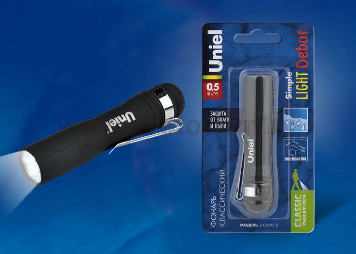 Фонарь Uniel S-LD045-B Black