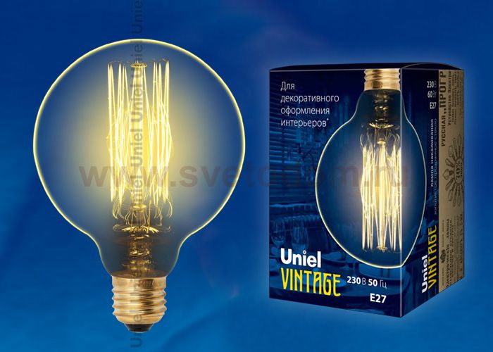 Лампа накаливания Uniel IL-V-G95-60/GOLDEN/E27 VW01