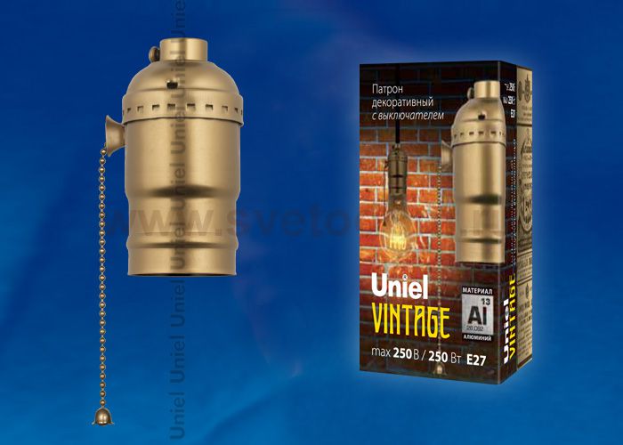 Патрон декоративный Uniel DLC-V-H01Z/E27 BRONZE