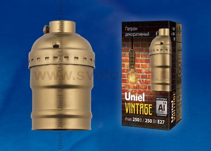 Патрон декоративный Uniel DLC-V-H01/E27 BRONZE
