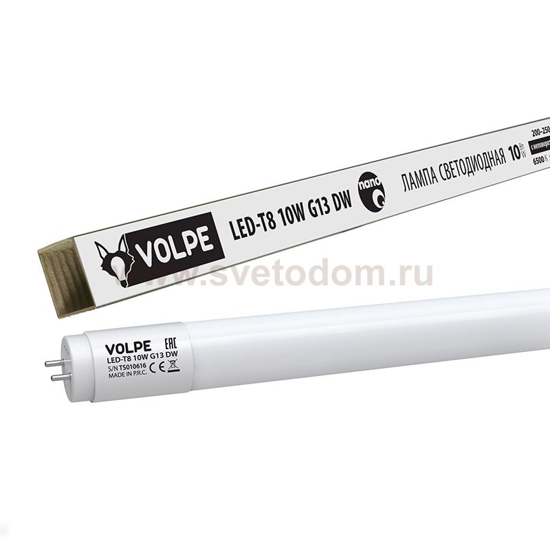 Лампа светодиодная Volpe LED-T8-10W/DW/G13/FR/FIX/N