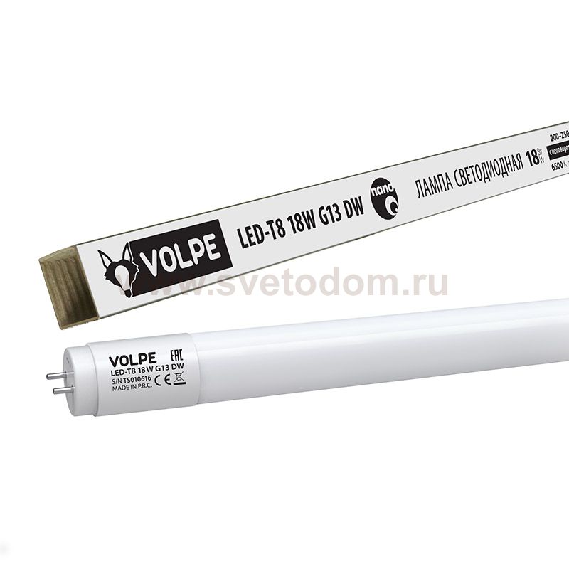 Лампа светодиодная Volpe LED-T8-18W/DW/G13/FR/FIX/N