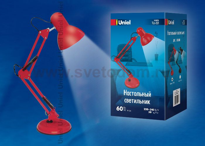 Светильник настольный Uniel TLI-221 RED E27