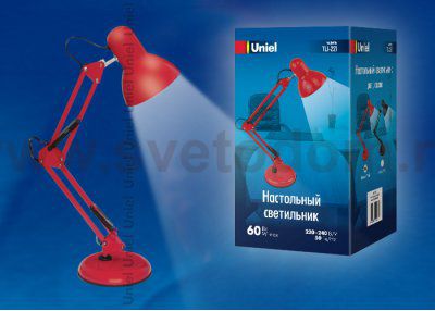 Светильник настольный Uniel TLI-221 RED E27