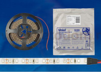 Лента светодиодная интерьерная Uniel ULS-2835-120LED/m-8mm-IP20-DC12V-9,6W/m-5M-BLUE