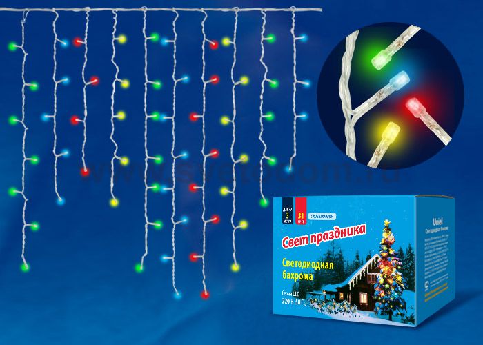 Гирлянда бахрома Uniel ULD-B3010-200/DTA MULTI IP20