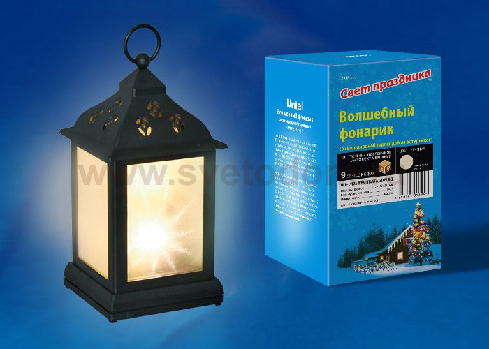 Фонарь Uniel ULD-L1122-009/TTB/WW/3D BLACK