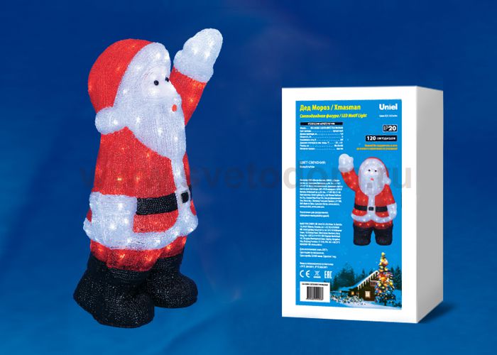 Фигуры Uniel ULD-M3860-120/STA WHITE IP20 XMASMAN