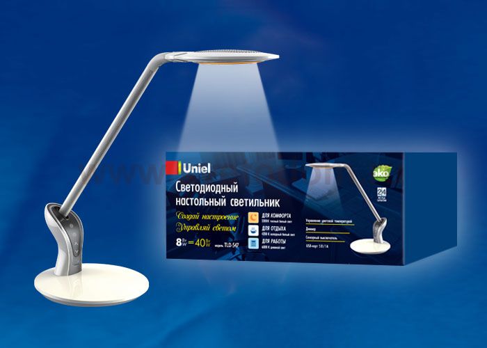 Светодиодный светильник Uniel TLD-547 White/LED/400Lm/3300-6000K/Dimmer