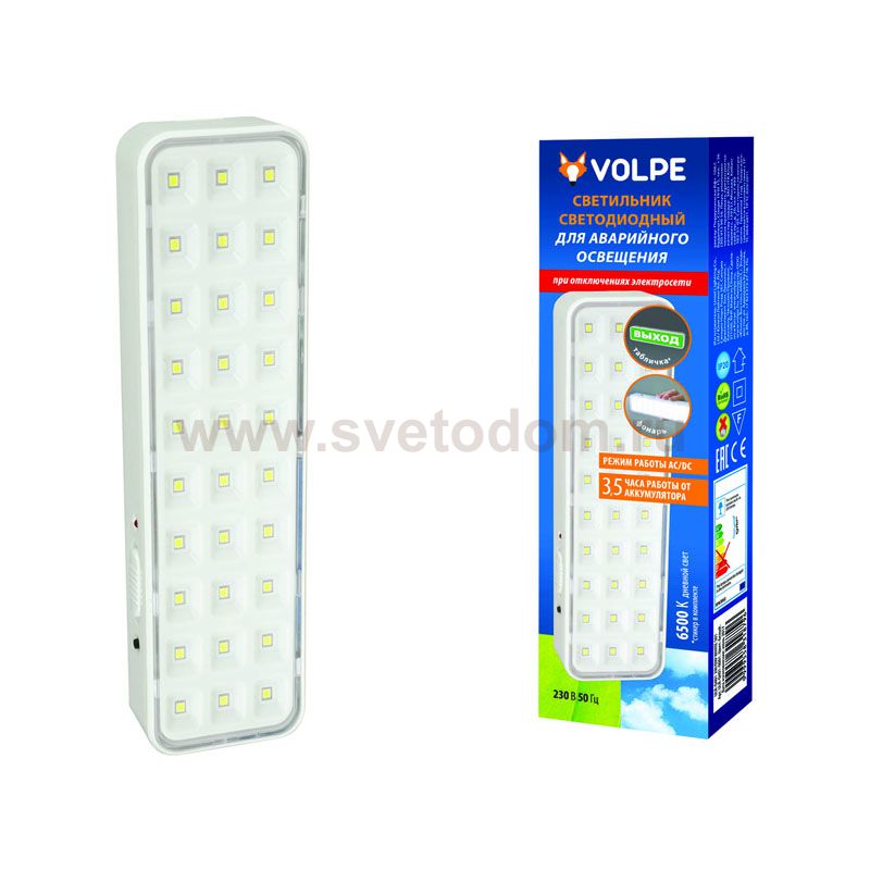 Светильник аккумуляторный Volpe ULR-Q401 2W/DW WHITE S01