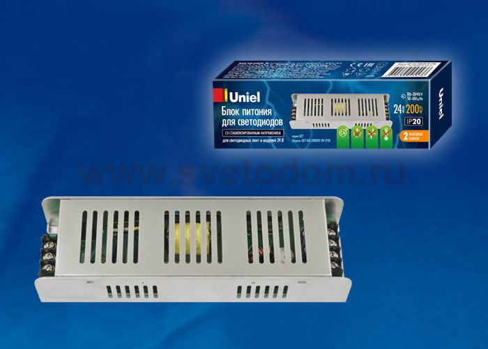 Блок питания для светодиодных ламп и модулей Uniel UET-VAS-200B20 24V IP20