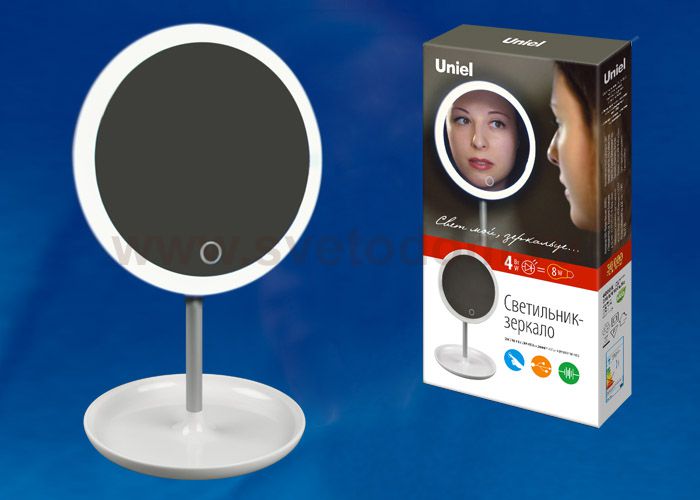 Светодиодный светильник - зеркала с аккумулятором Uniel TLD-590 White/LED/80Lm/6000K/Dimmer