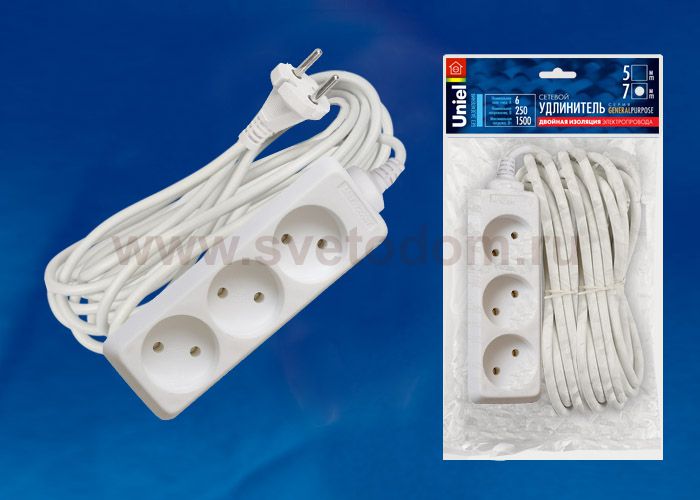 Удлинитель бытовой Uniel S-CP3-7