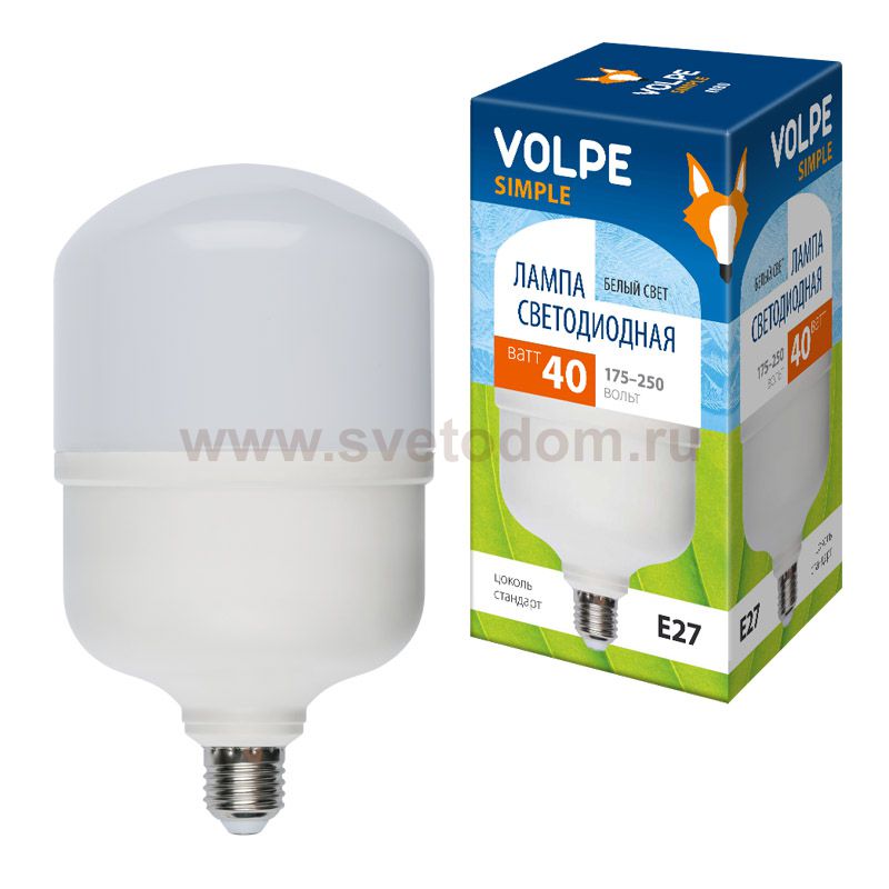Лампа светодиодная Volpe LED-M80-40W/NW/E27/FR/S