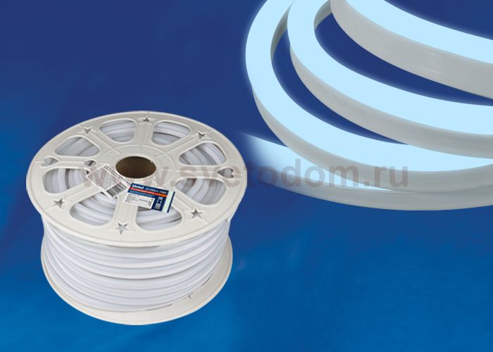 Лента светодиодная герметичная Uniel ULS-N21-2835-120LED/m-8mm-IP67-220V-8W/m-50M-DW бобина