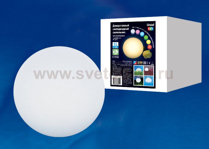 Светильник садово-парковый Uniel ULG-R001 020/RGB IP65 BALL
