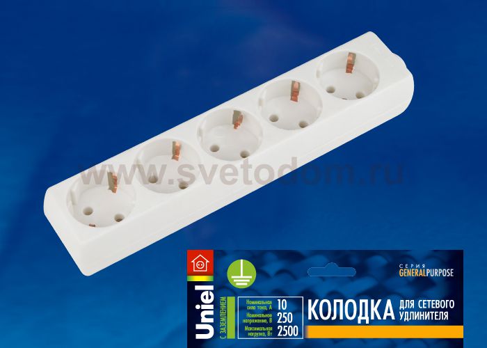 Колодки для удлинителей Uniel K-GCP5-10 WHITE