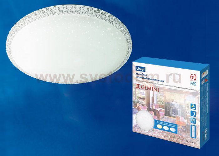 Светильник накладной Uniel ULI-D237 60W/SW/50 GEMINI